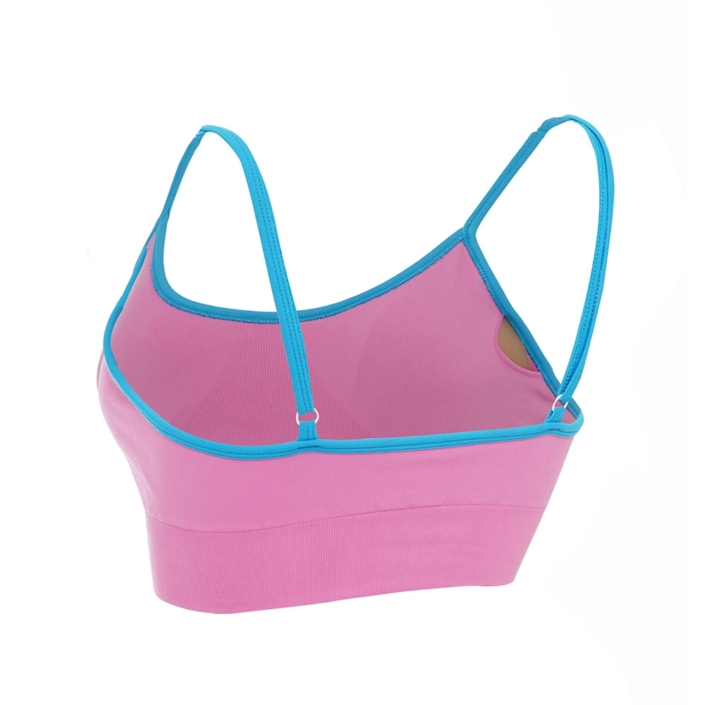 المرأة في S Yoga Sports Bra Impact Belt Detable Pad Comfort حمالة الصدر المبطلة بطبقٍ كاميسول توب الرياضية الخالية من الدرزات حمالة الصدر النشطة المخصصة لليوغا