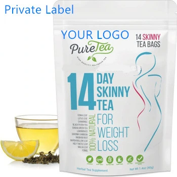 Limpieza corporal chino Slimming etiqueta privada ajustar té Detox gota Té