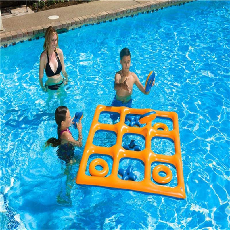 PVC Inflatable Nine-Square Checkerboard Inflatable Ring Toy for Outdoor Grass Game
