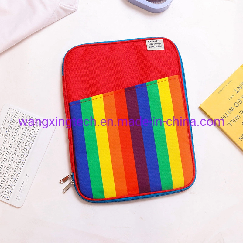 Wholesale/Supplier Rainbow Strip iPad Liner Protective Case Fashion Laptop Bag Notebook 13.3 14 Inch Computer Bag