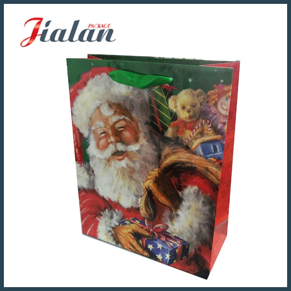 Matte Laminated Custom Logo Design Cheap Paper Promotion Christmas Bag