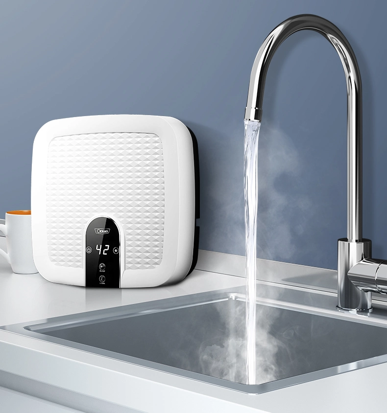Pequeño Tamaño Instant Water Heater Cocina Cuenca inteligente LED Touch Control de pantalla Mini calentador de agua eléctrico instantáneo