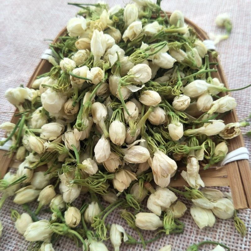 Organic Jasminum Sambac Dried White Jasmine Buds Flower Tea White Dragon Pearl