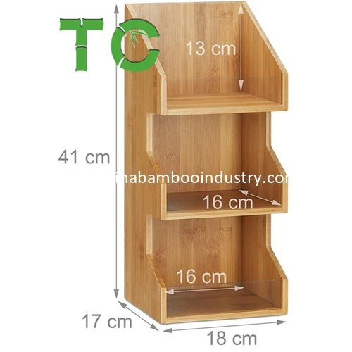 Commerce de gros Bamboo Spice rack Étagère de rangement de cuisine de l'organiseur détenteur d'épice Cabinet étagère à épices en bois de l'organiseur