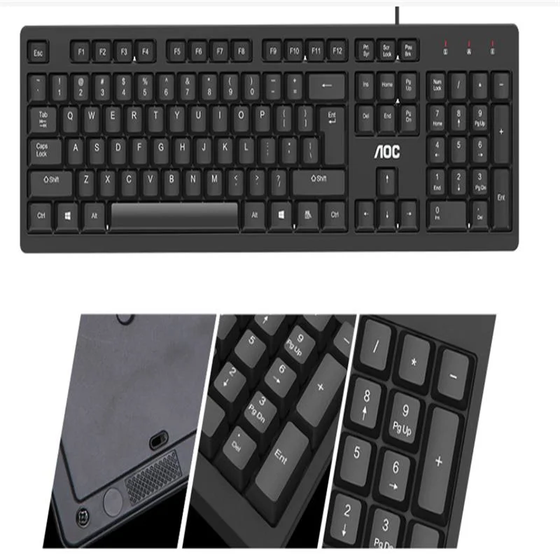 Wired Single Keyboard USB Notebook Desktop Computer Business Office Portable