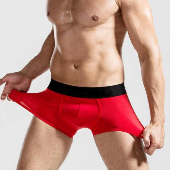 Boxer Algodão elegante cuecas para homens