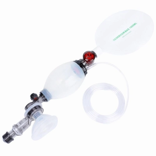 Precio al por mayor de los hijos adultos PVC Resuscitator portátil de emergencia Bolsa de Ambu Resuscitator Manual de silicona