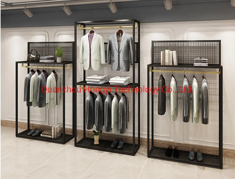 Modern Men&prime; S Clothing Shop Furniture Design Garment Store Cloth Display Stand Clothes Shelf