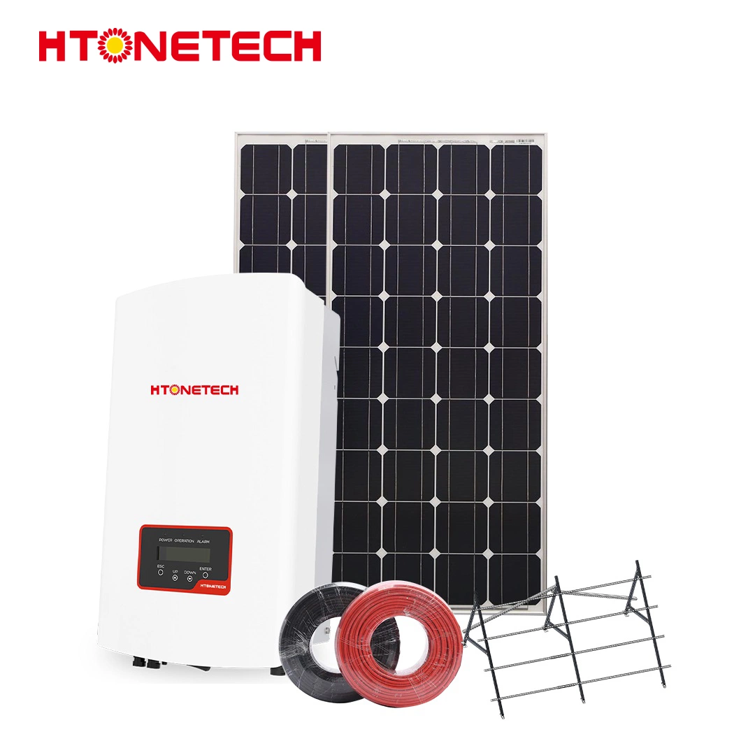 Inversor solar híbrido Htonetech 6kw 48 V corrente alternada (AC) de fase dividida Fabricantes de painéis de bateria portátil de 24000 mAh para a China, 30 kw, 40 kw, 5 kw Kit de sistema de Energia Solar On Grid