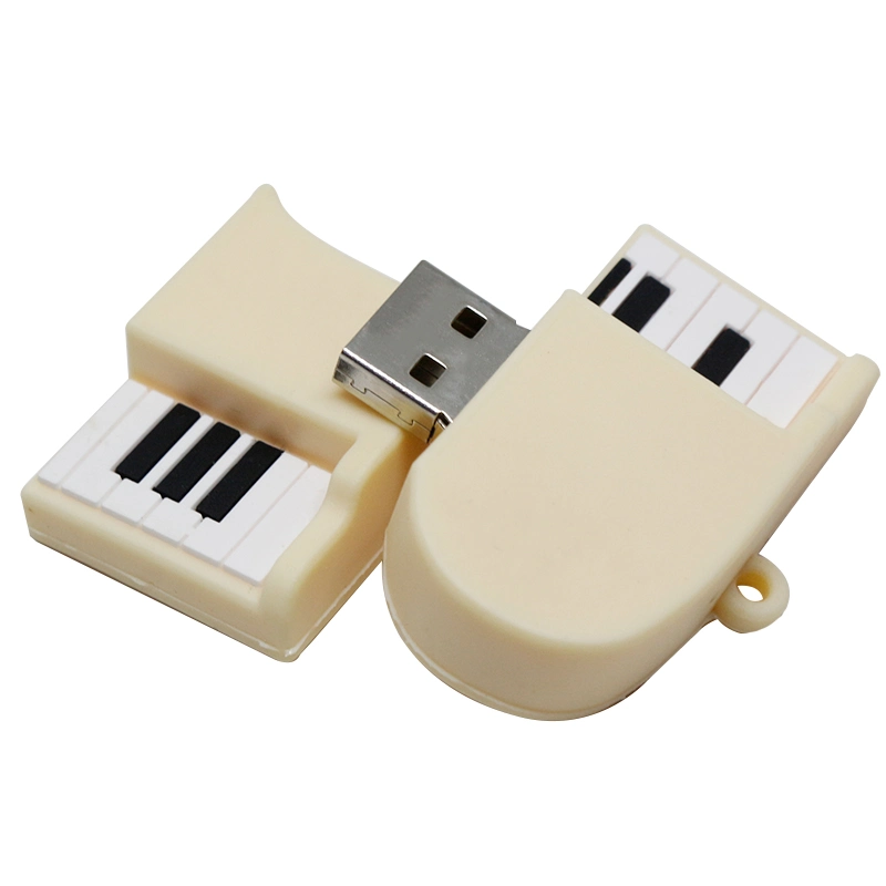 Instrumentos musicales de forma personalizada Piano PVC USB Unidad USB Stick Flash Drive para regalo promocional