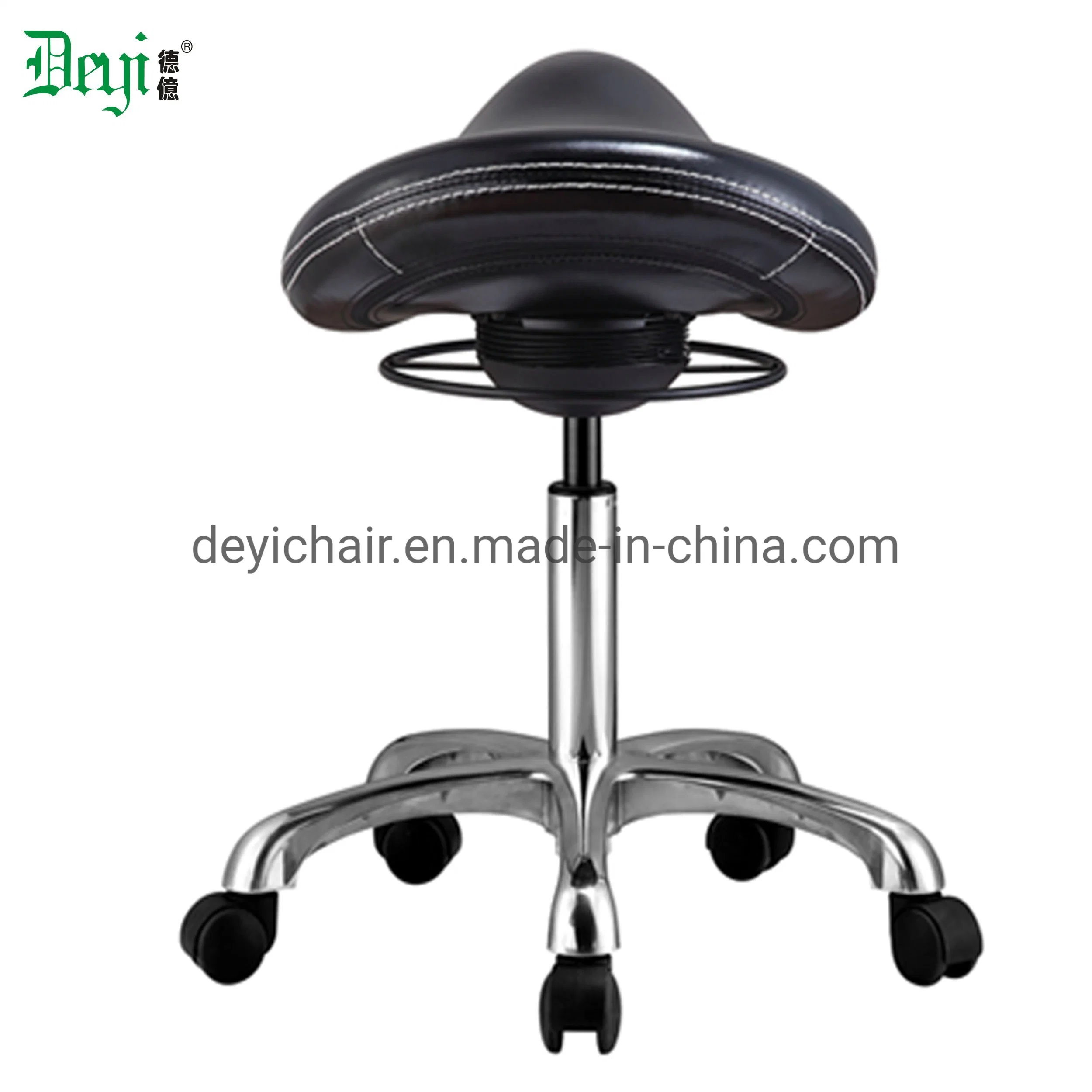 Aluminium Base Nylon Caster 360 Degree Swing Functional Mechanism Saddle Office Chair