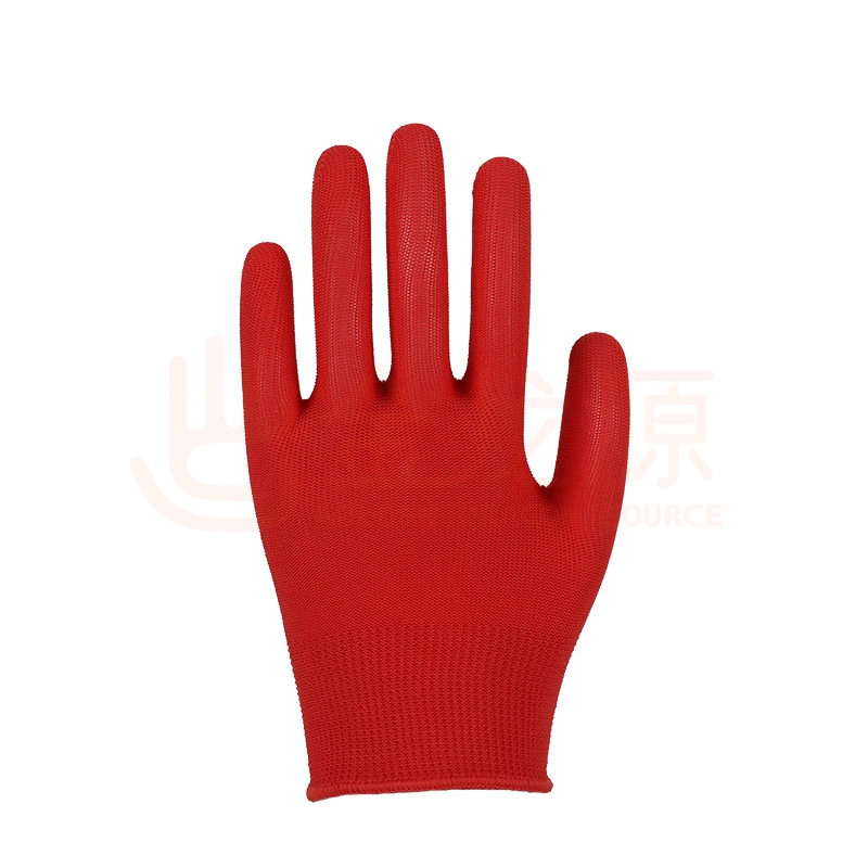 Wholesale/Supplier Multicolor Nylon Knitted Working Gloves with PVC Dotted Protective Hand Safety Gloves for Gardening Construction