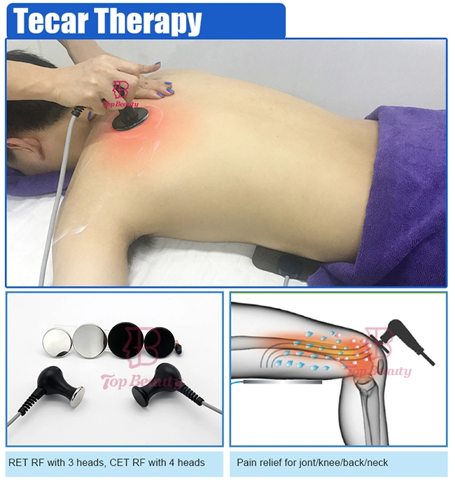 3 في 1 المعدات Extracoreal Shock Wave Therapy EMS Tecar تخفيف آلام المرقطي