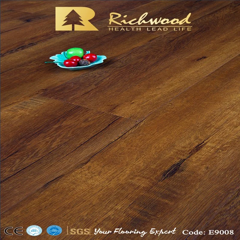 8.3mm AC3 Embossed Oak V-Grooved Engineered Wooden Vinyl Laminate Laminated Flooring