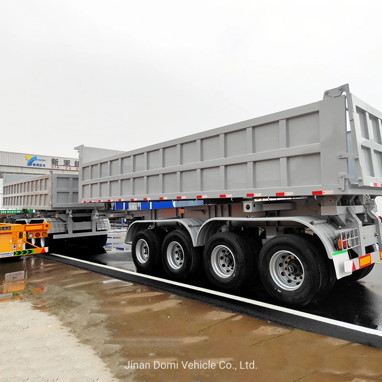 Factory Price Wholesale/Supplier 80ton Rear Dump Trailer Supplier 3 Axles 4 Axle Rear Semi Trailer End Dump Truck Capacity