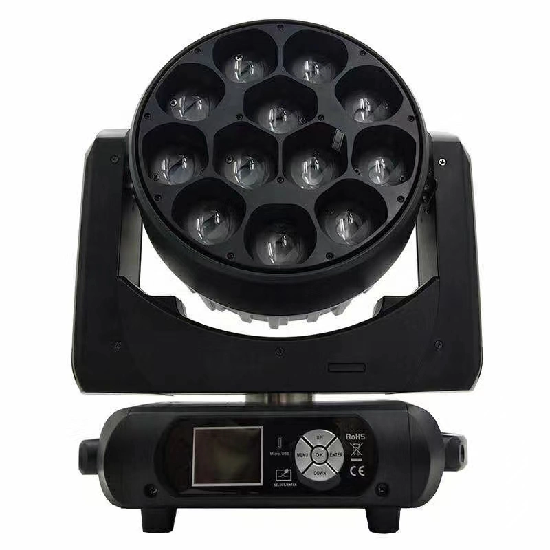 Rigeba Disco DJ Stage New Arrival 12*40W LED Zoom Moving Head Light for Party