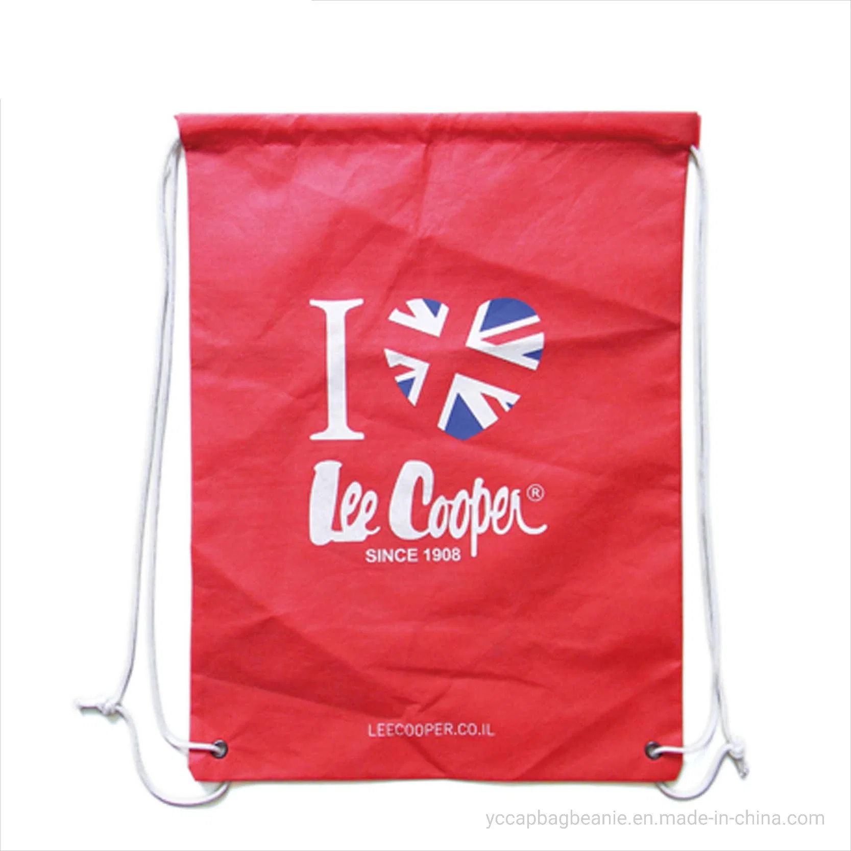 Custom 210d Polyester Promotional Cinch Drawstring Bag