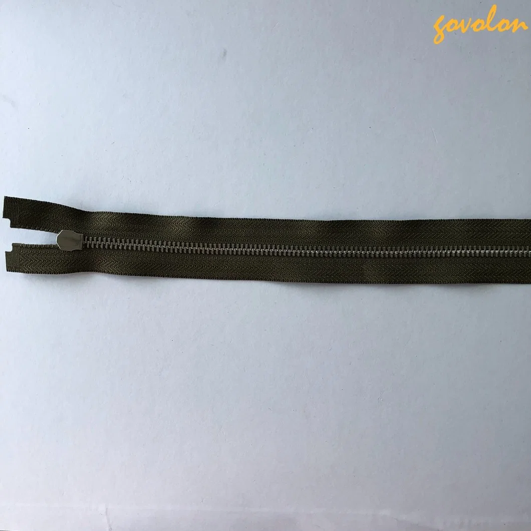 A mais recente Zipper de 50 cm com ponta aberta com dentes de metal e fita de poliéster