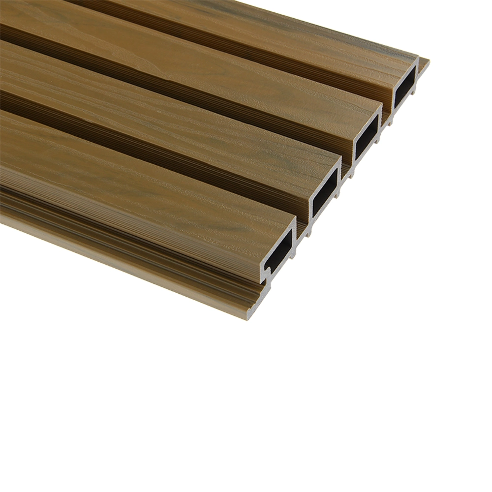 Coowin estriado exterior 219x26mm madera en relieve 3D de la pared exterior de plástico