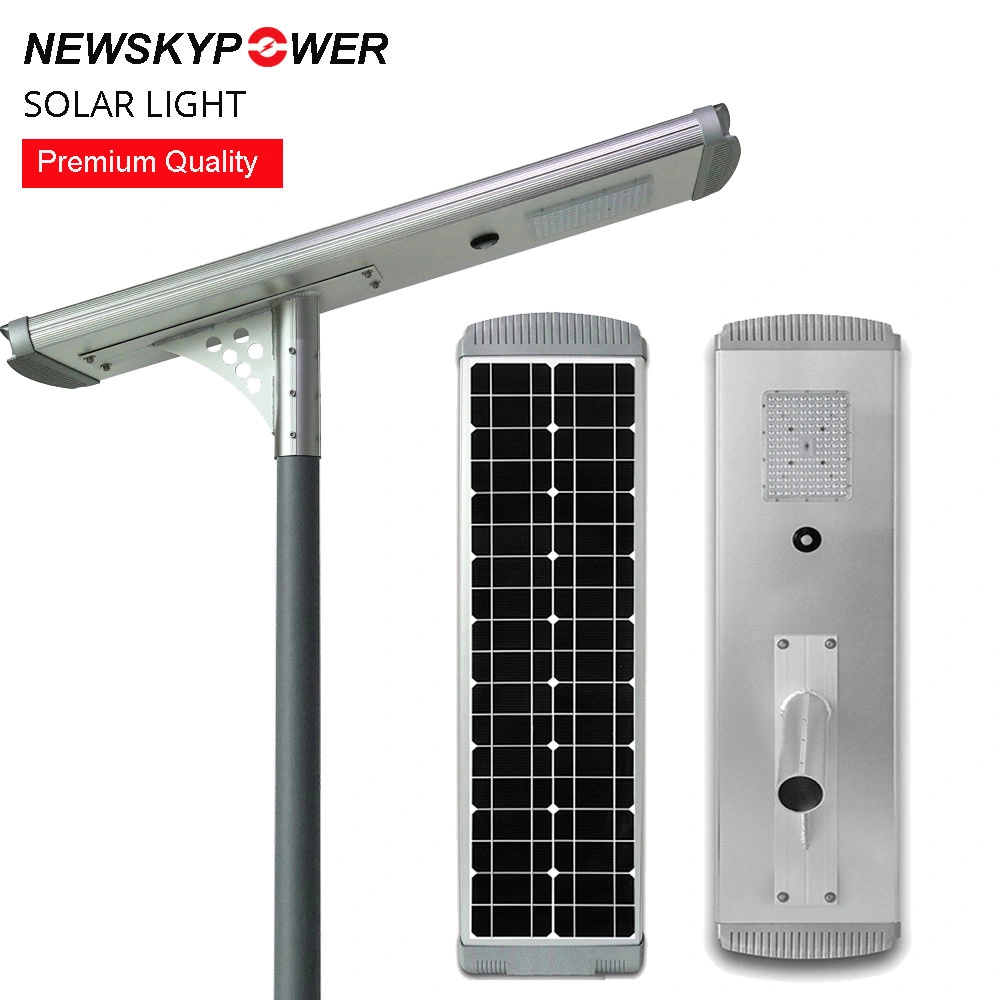 Outdoor All in One Cast Aluminum Garden Lamp 150W Commercial Government Project LED Solar Street Lamp for Driveway Plaza Park Road