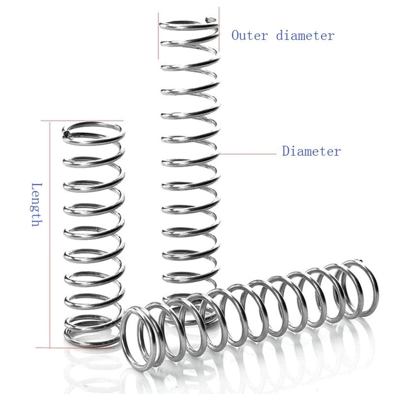 Customized Compressed Spring 0.1mm to 80mm Size Made by Stainless Steel Carbon Steel