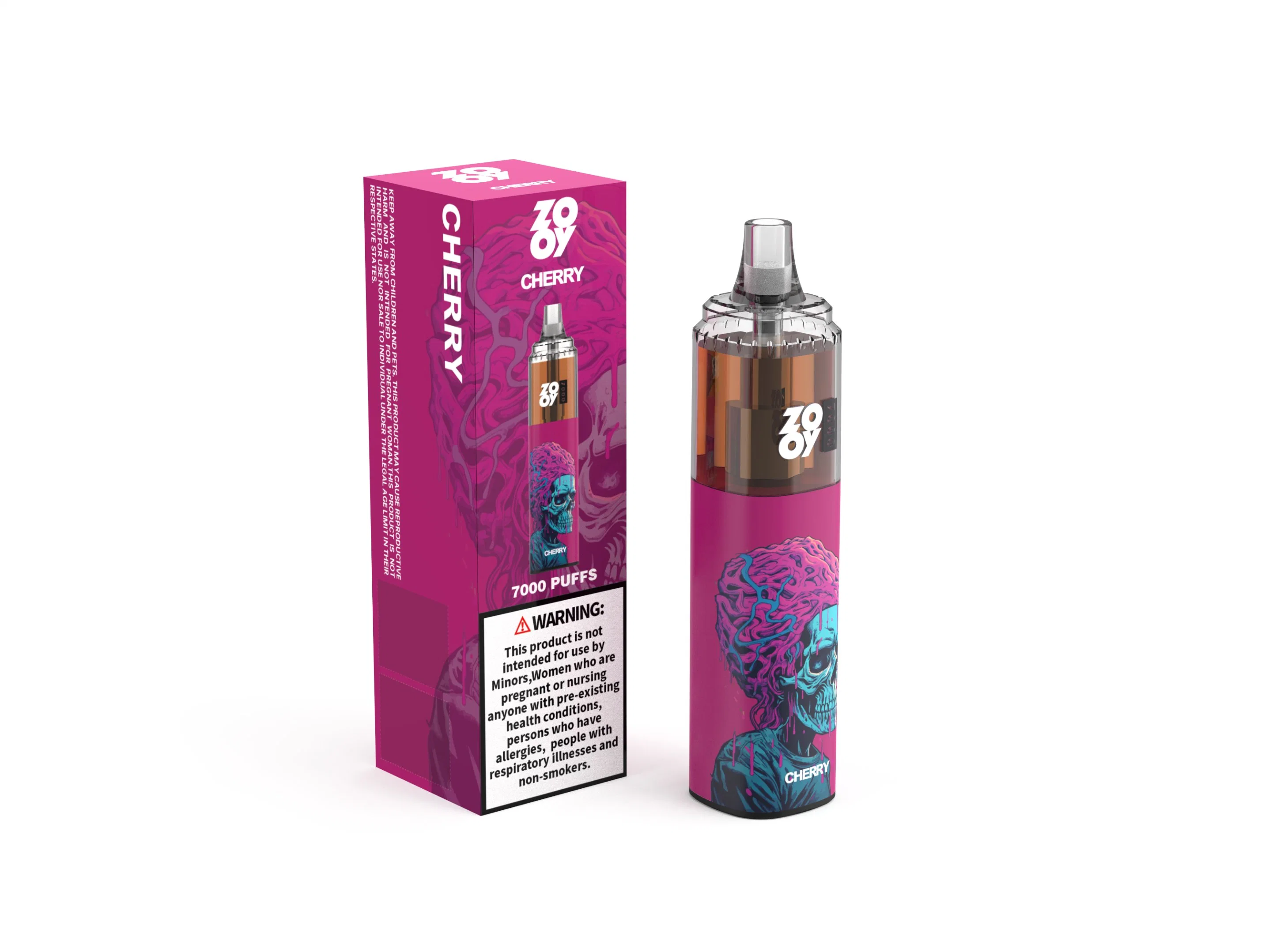 Zooy original Tornado 7000 desechables de bolitas de 5% de la pluma de Vape Nic 6 colores, diseño de la luz de LGB 650mAh de tipo C Batería recargable Mini cigarrillo desechable E