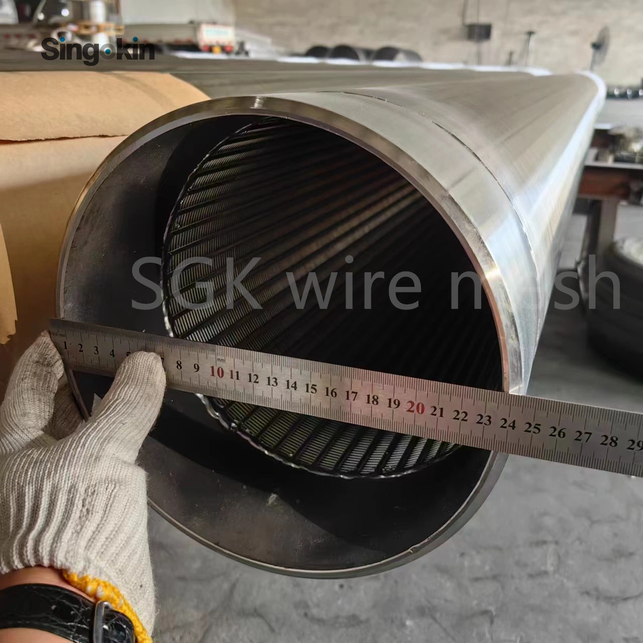 0.75mm 1mm Stainless Steel Wedge Wire Slotted Johnson Water Well Screen Pipe