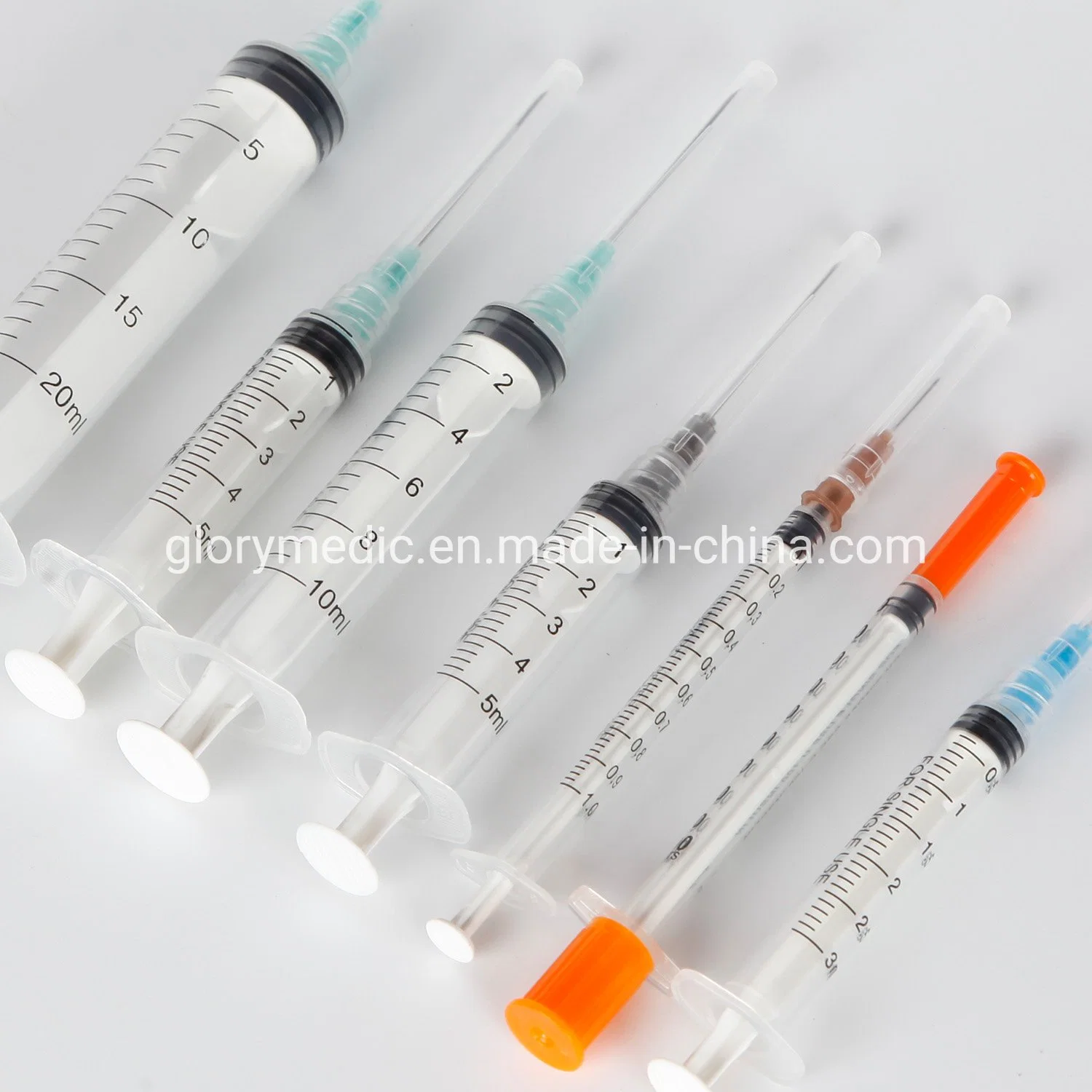 Three Parts Disposable Medical Syringes 2ml/3ml/5ml/10ml/20ml Plastic Syringe