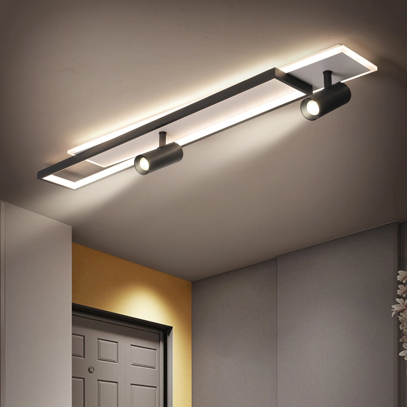 New Black Rectangle Aisle Ceiling Light with Spotlight Clothing Store Corridor Ceiling Light (WH-MA-239)