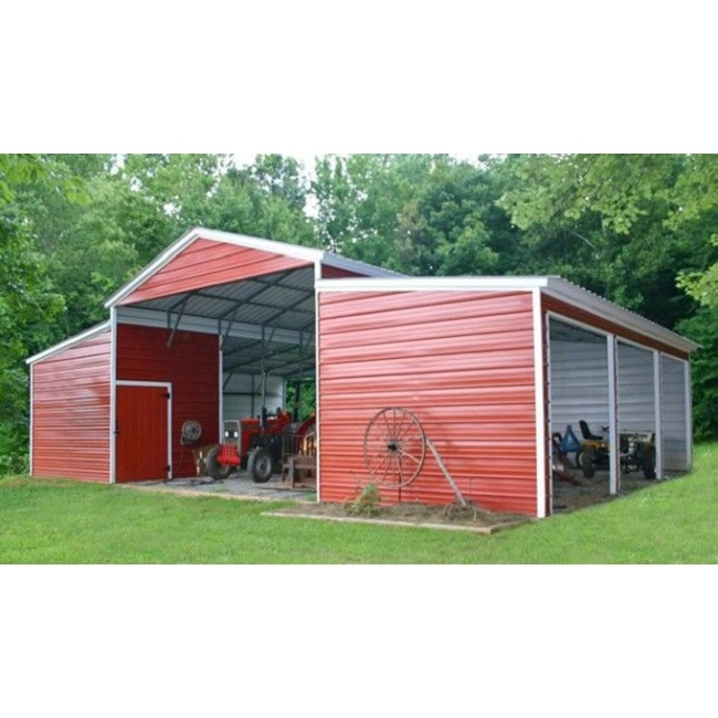 SC166 Exterior Carport Shelter House Light Prefab Metal Steel Structure Car Garage