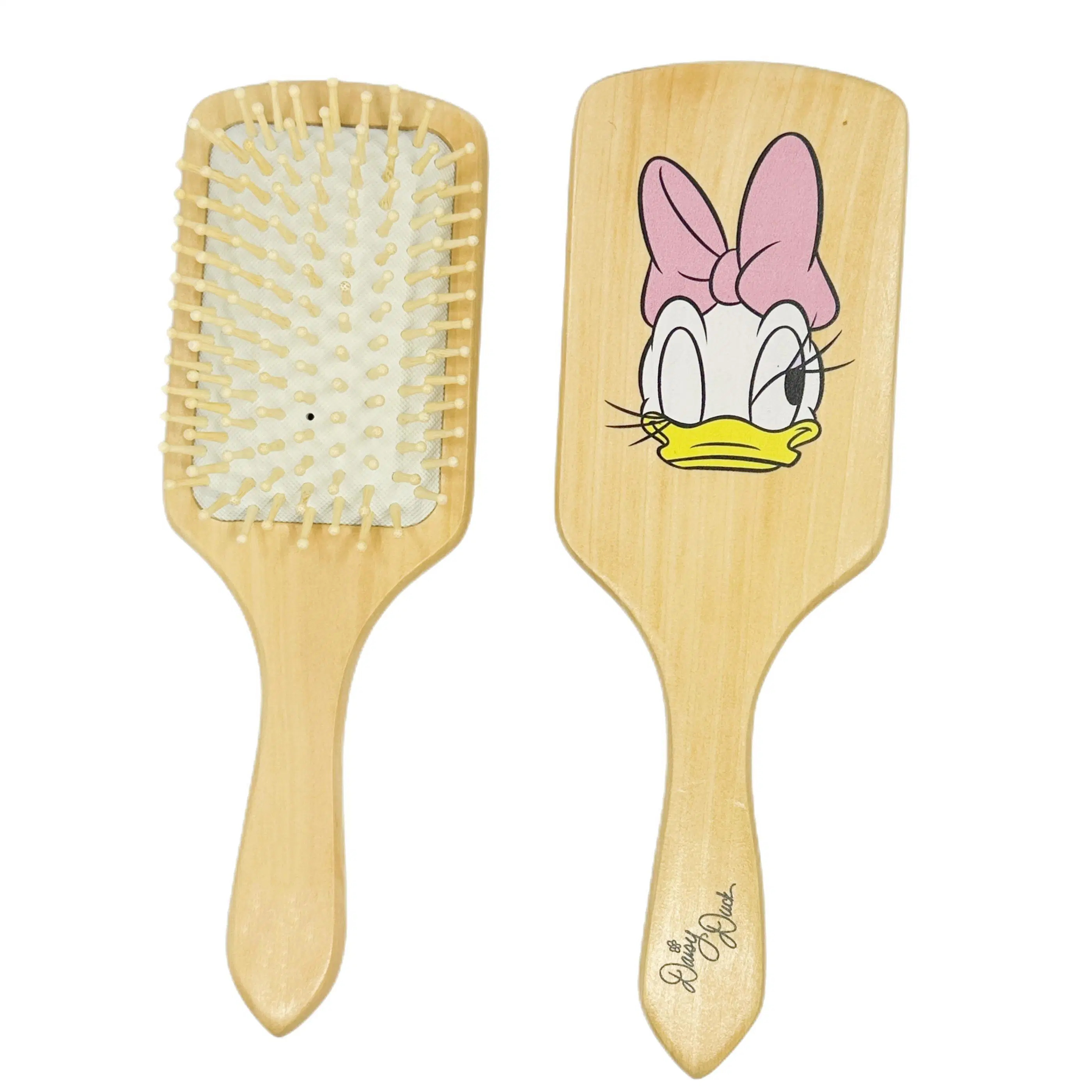 New Design Wooden Hair Brush with Cute Printing