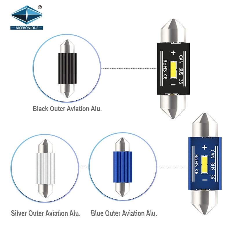 31mm 36mm 39mm 41mm C5W C10W Canbus LED sem erro da lâmpada do teto interior do carro