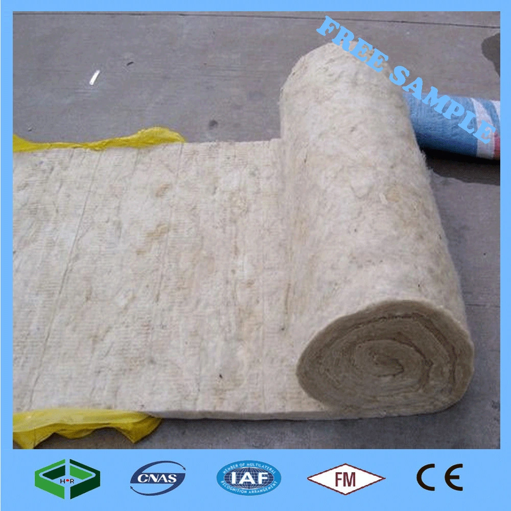 Rockwool Blanket Wire Mesh Bonded Insulation for Exhaust Gas Duct Pipe