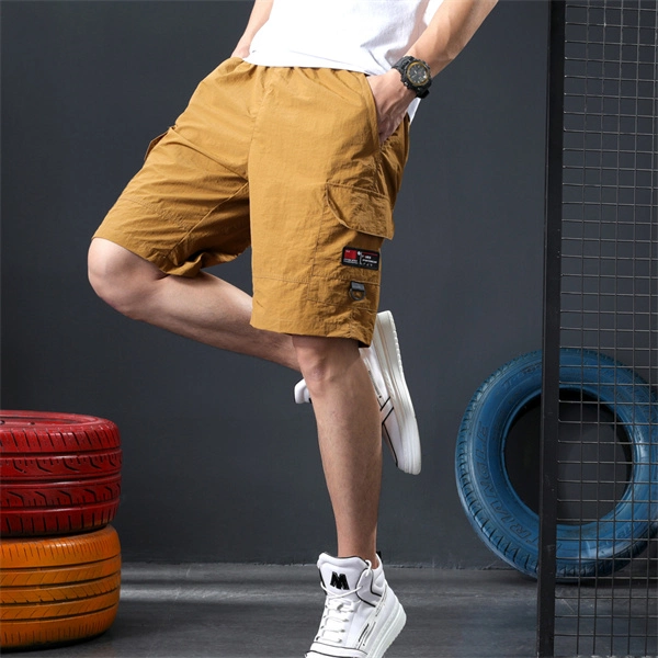 Outdoor Mens Big and Tall Cotton Relaxed Fit Ripstop Camouflage Camo Cargo Short with Pockets Shorts Elastic Waist Home