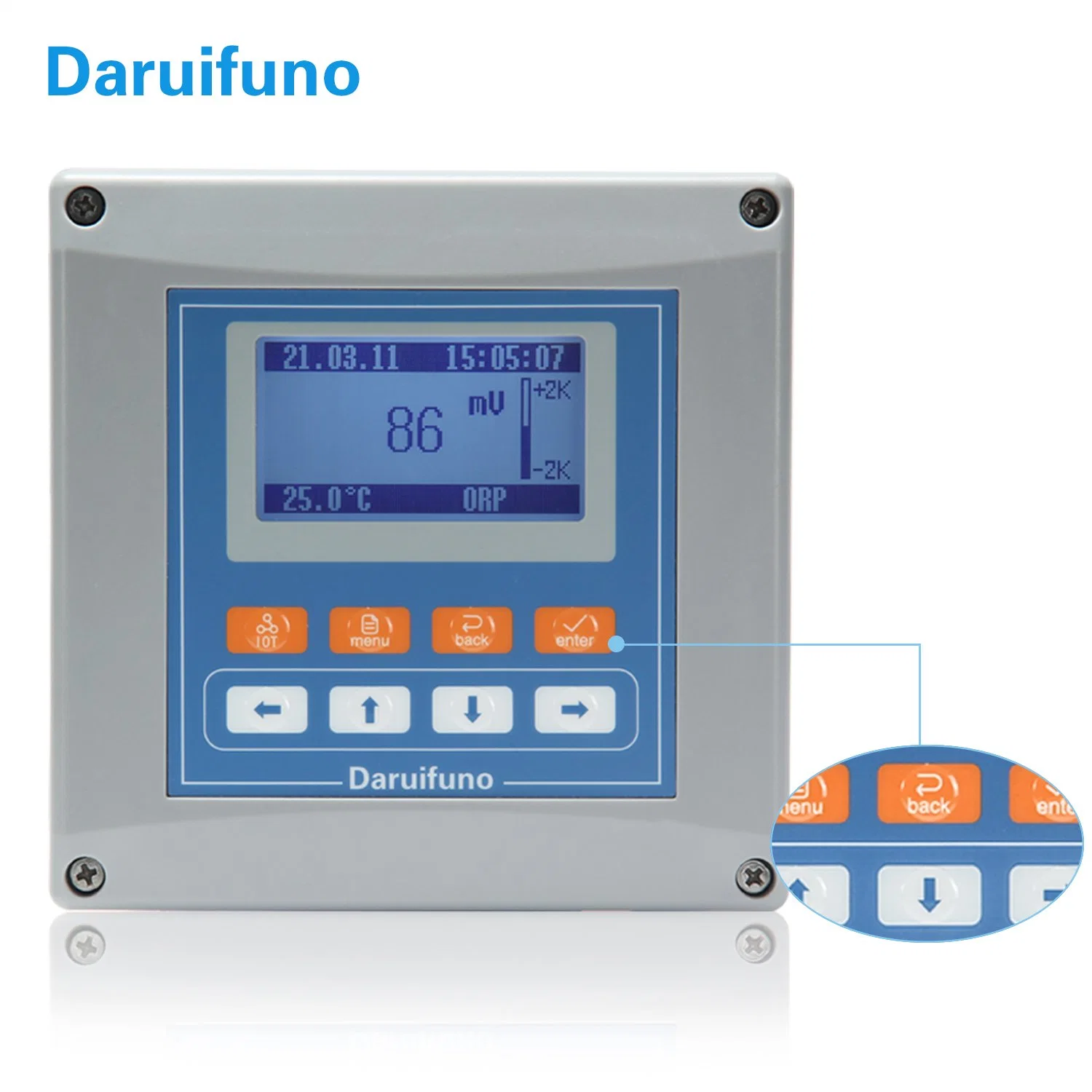 Differential Signal Online pH Instrument pH Meter for Water Treatment