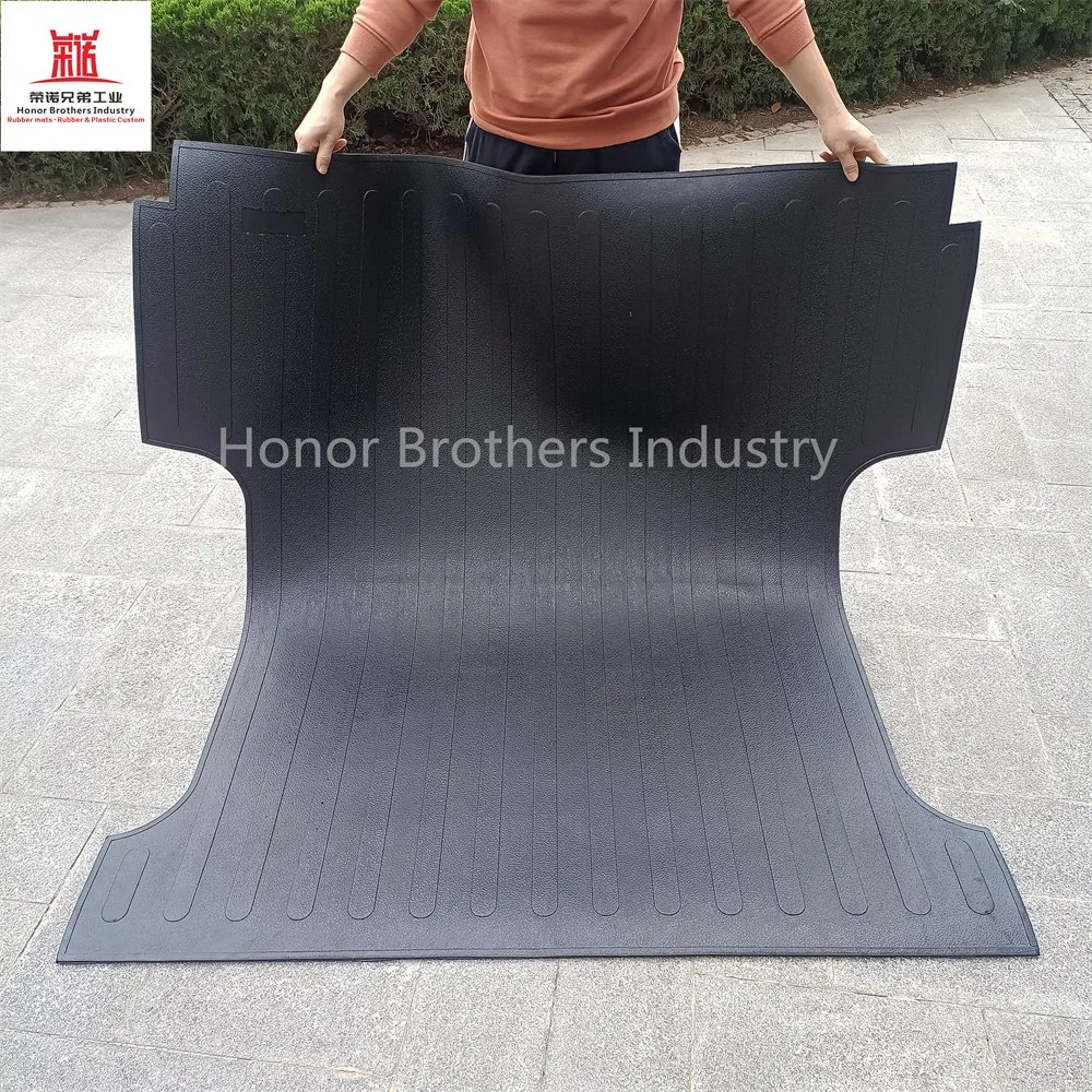 Custom Pickup Truck Rubber Bed Mat Liner se ajusta a Ford/Chevrolet Silverado/GMC/Dodge/Toyota Hilux/Nissan Navara/Jeep/Amarok