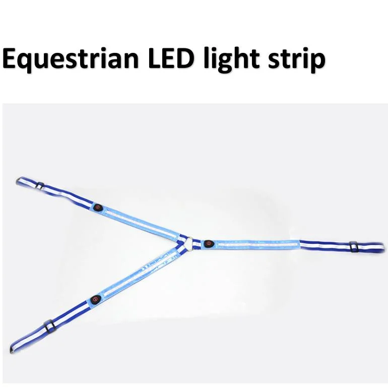 Rechargeaable Reflectrive Safety Warning Horse Chest LED Strap