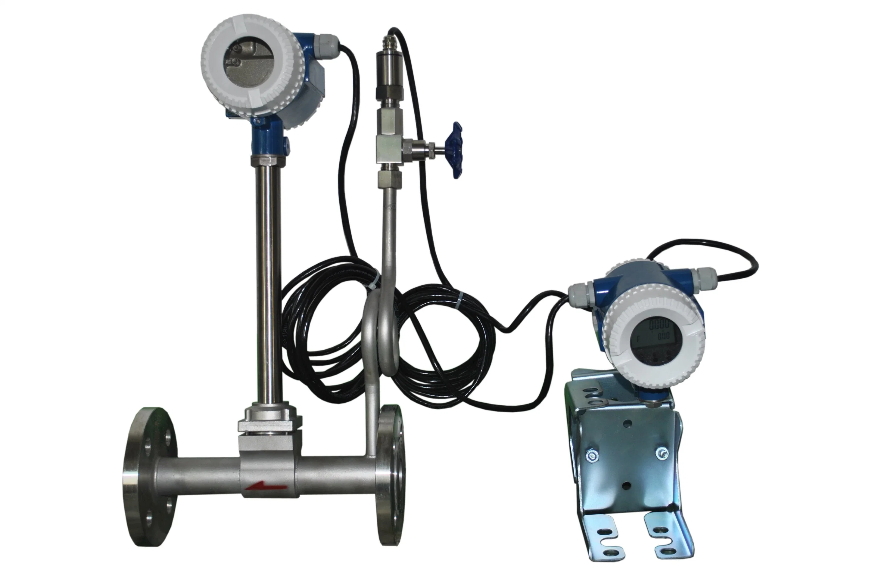 Medidor de fluxo Vortex de hidrogénio para líquidos e gases com 4-20 mA HART RS485