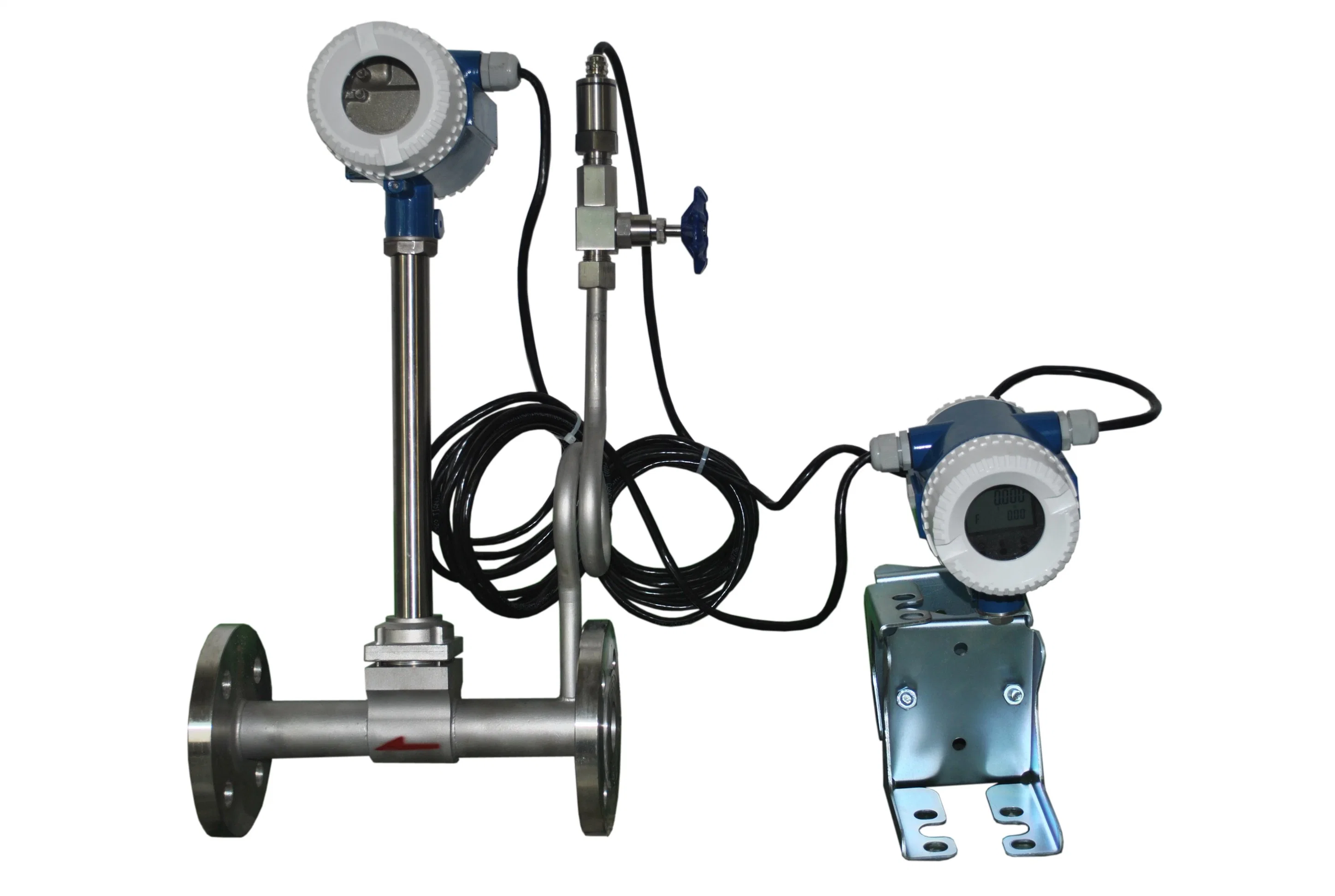 Hydrogen Vortex Flow Meter for Liquid and Gas with 4-20mA Hart RS485