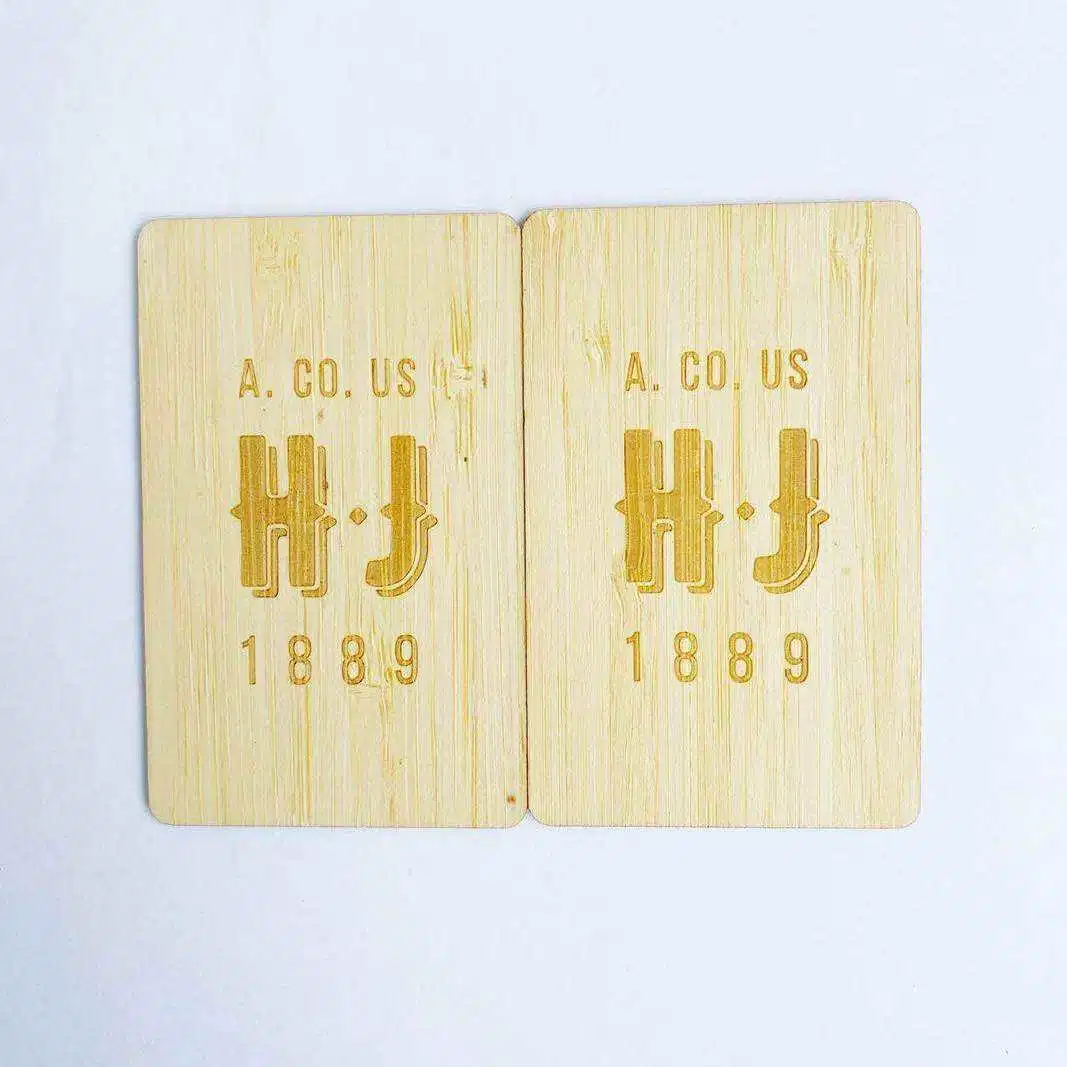 بطاقة Wooden Hotel Key Card للطباعة بحجم قياسي