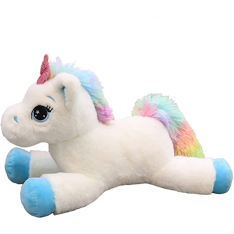 Wholesale/Supplier 38cm Cheap Fuzzy White Plush Animal Stuffed Toy Cute Soft Unicorn