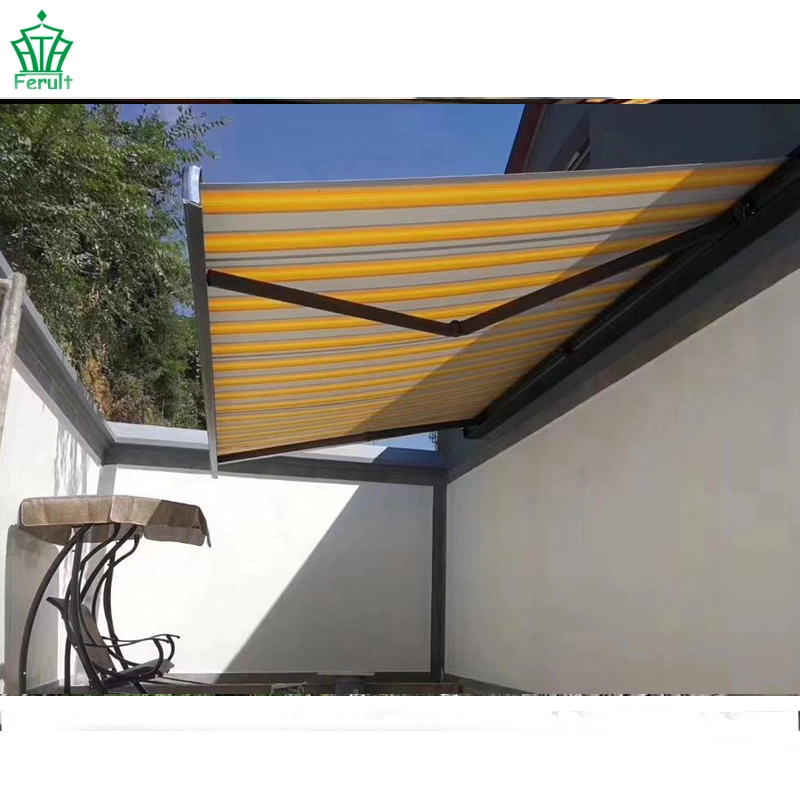 Porte-bagages de toit escamotable entièrement électrique en aluminium pour patio résidentiel