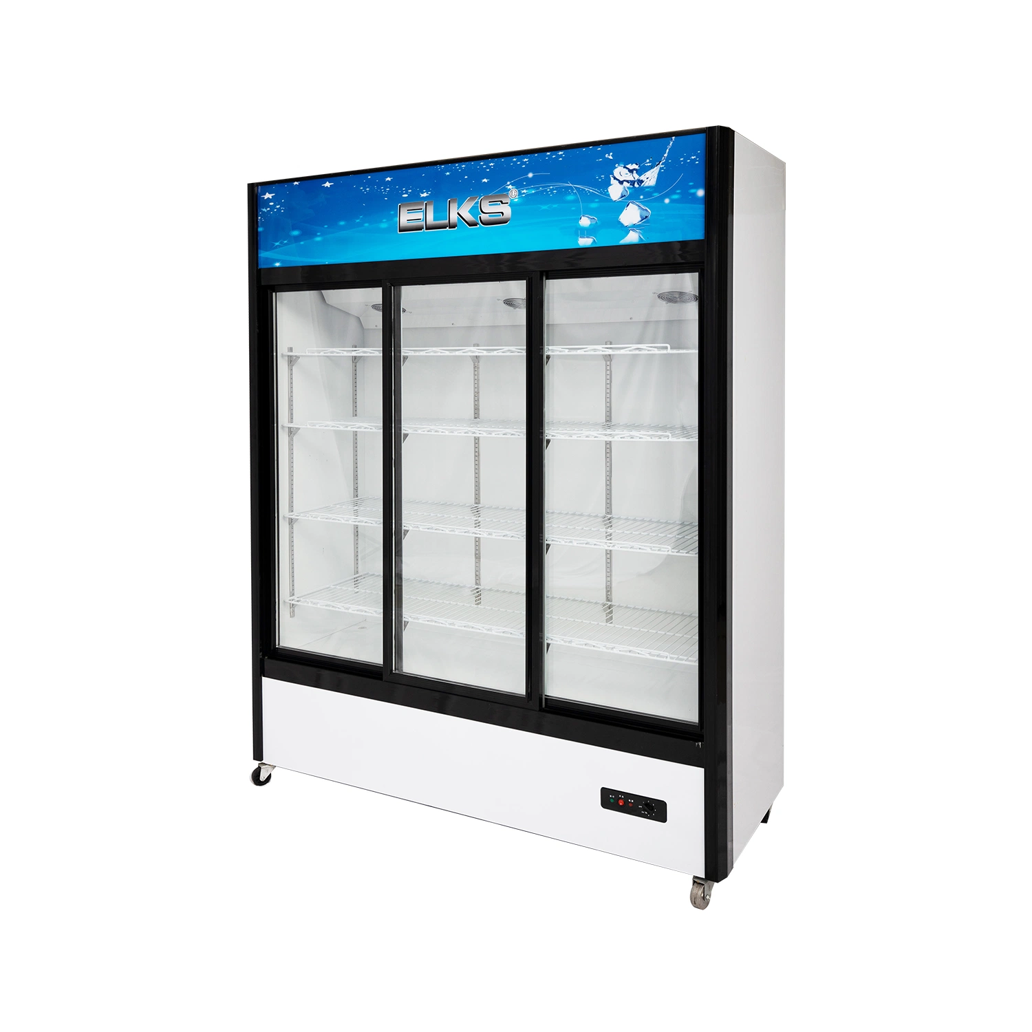 960L en posición vertical tres comerciales puerta de vidrio vitrina (LC-1500K)