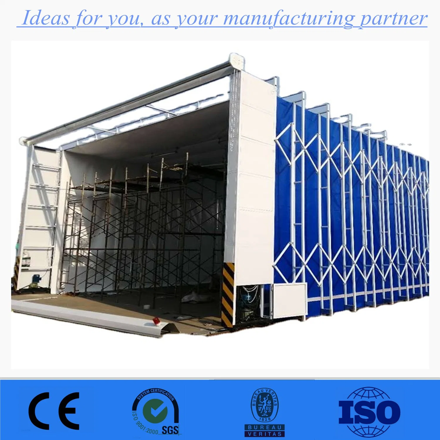 Retractable Waterproof PVC Spray Paint Booth Mobile Telescopic Painting Booth