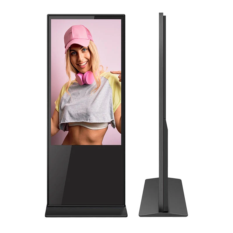 55 Inch Floor Stand Digital Signage with Shoe Polishing Ad Display Machine Advertising Player