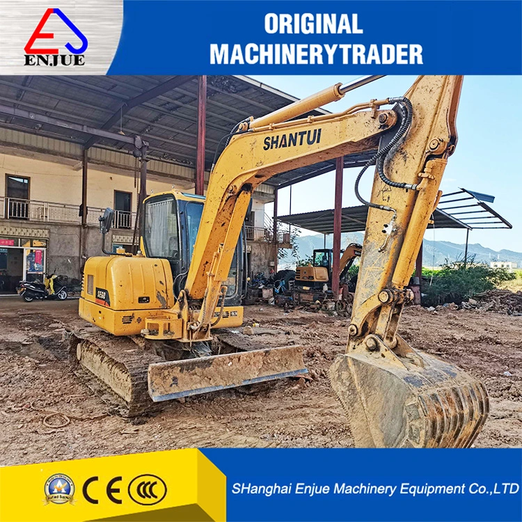 Used Chinese Famous Brand Second Hand Shantui Se60 Small Crawler Excavator 6ton Mini Backhoe Excavator Hot Sale