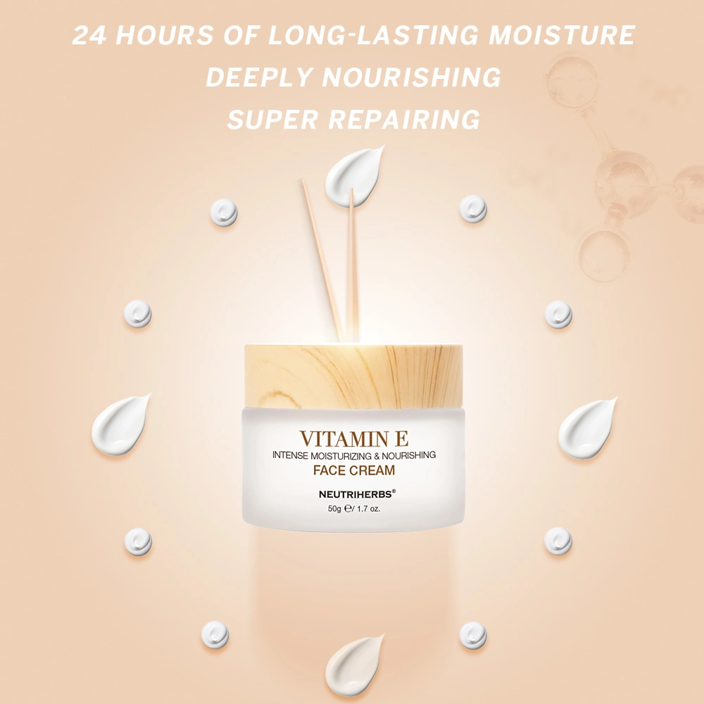 Planta Natural OEM hidrata instantáneamente Restaurar tono de piel Moisturizador de corrección Crema de Vitamina E facial