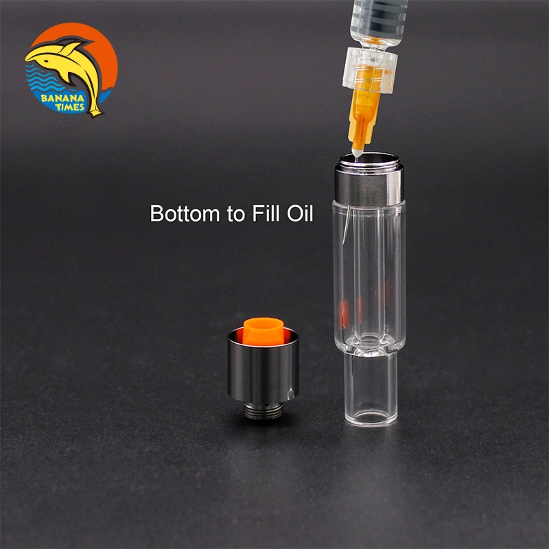 عربة التسوق US-Cotonless Glass Atomizer ذات المبيعات الساخنة بحجم 1 مل 2 مل بالنسبة لخرطوشة مؤشر ترابط الزيت السميك HHC من نوع Vape 510 المزودة بـ ملف خزفي كامل