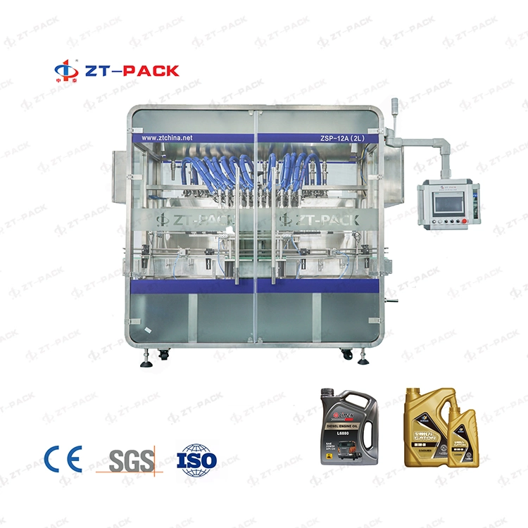 Machine de remplissage automatique de liquide pour lubrifiant/huile de moteur de voiture avec ligne de production/emballage/remplissage/bouchage/étiquetage/emballage en carton