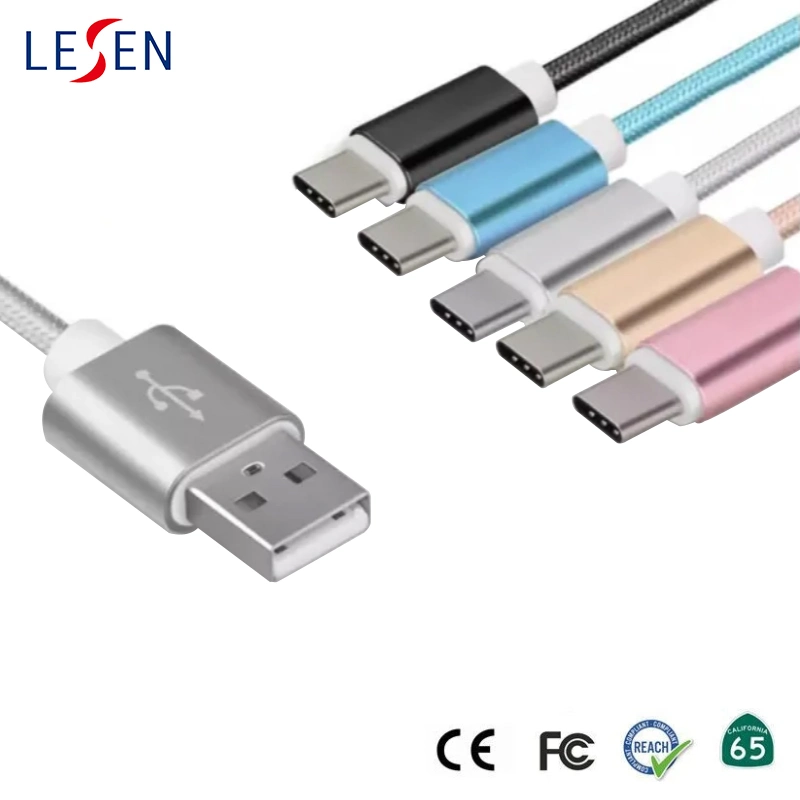 USB 2.0 3.0 3.1 ذكر من النوع C إلى سريع كبل USB كبل شحن البيانات